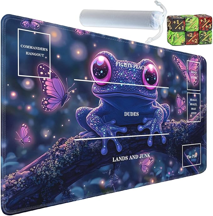 for TCG Playmat with Zones, Non-Slip Rubber Bottom Trading Card Game Mat with by Unknown