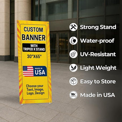 DC Custom X Banner Stand business banners and signs customize made in USA | - Image 6