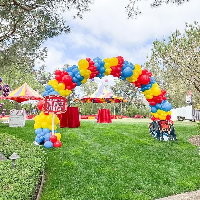 Voircoloria 148pcs Red Yellow Blue Balloons Arch Kit, 18 12 10 5 Inch | - Image 4