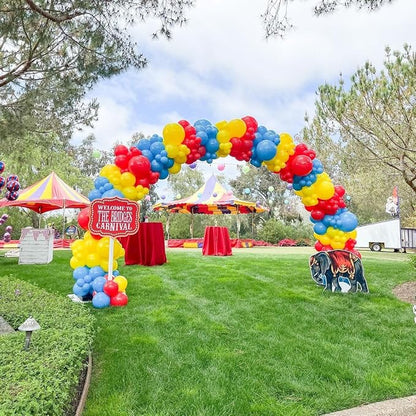 Voircoloria 148pcs Red Yellow Blue Balloons Arch Kit, 18 12 10 5 Inch | - Image 4