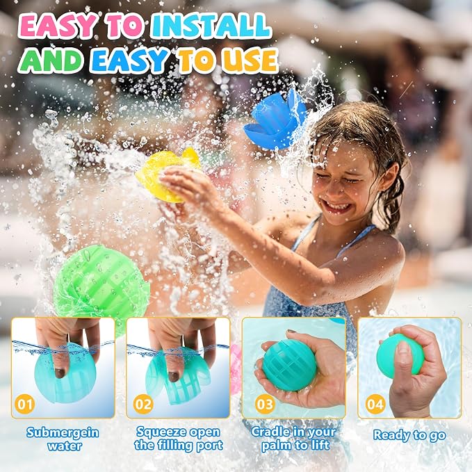 12 Pack Reusable Water Balloons - Image 5