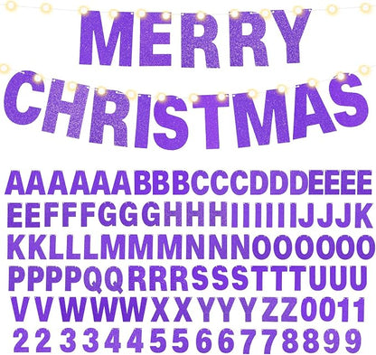 TaoBary 112 Pcs DIY Letter Kit Glitter Customizable Banner Letters Include 107 - Image 8