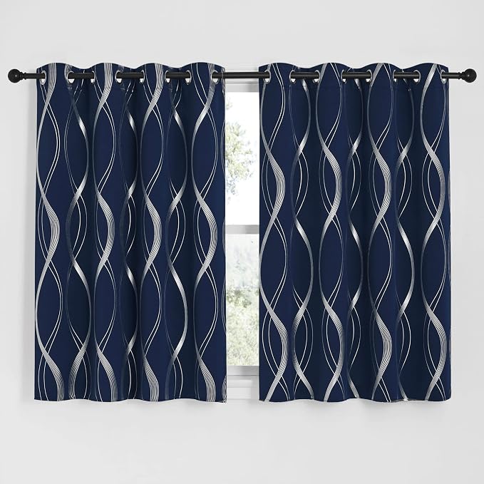 NICETOWN Navy Blue Blackout Curtains Panels - Image 2
