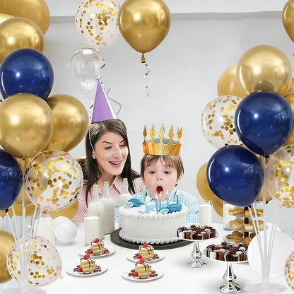 4 Sets Navy Blue Gold Balloons Stand - Image 5