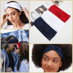 Tobeffect Turban Headbands for Women 8 Pack Non Slip Headband Boho Twisted Wide Head Band Womens Cloth Fabric Hair Wraps Accessories Black White Headbands