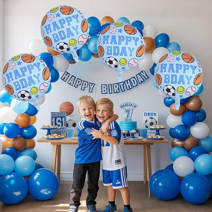 Sports Birthday Balloons Party Decorations, 18 Inch Inflatable HAPPY BDAY Mylar - Image 4