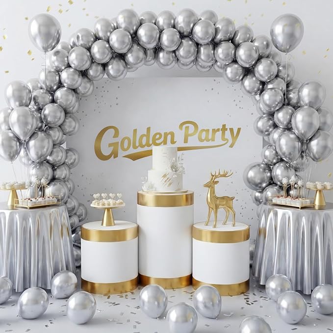 Silver Balloons, Baby Shower, Anniversary, Graduation, Wedding Decorations - Image 7