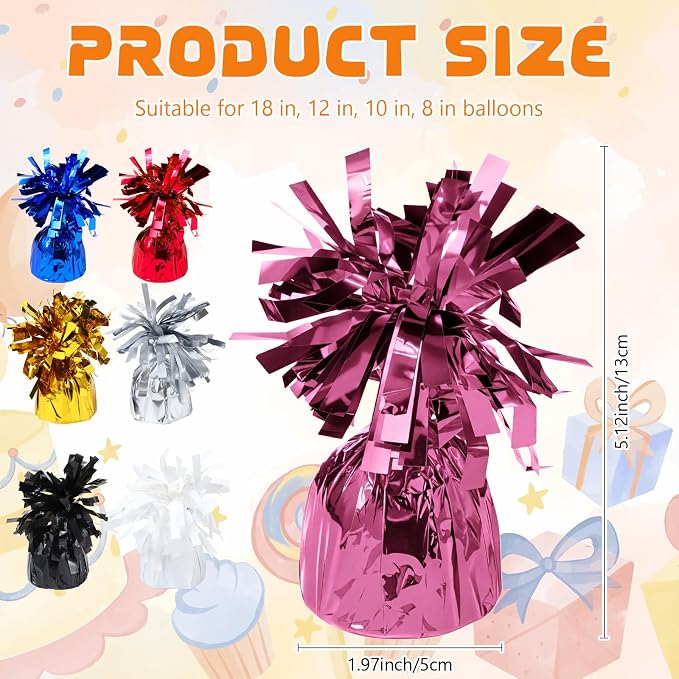 6 Pcs Balloon Weights Metallic Anchor Balloon Holder - Image 2
