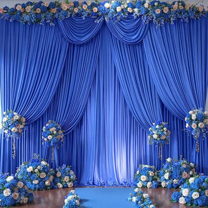 4 Panels Royal Blue Backdrop Curtains - Image 4