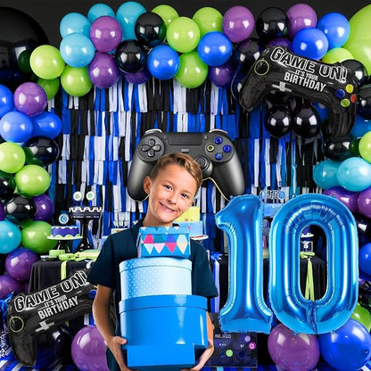 10th Birthday Video Game Balloons Arch, 10th Party Balloons Garland Kit 10th - Image 6