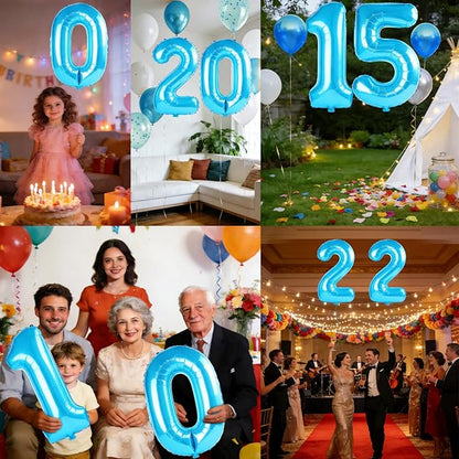 40 Inch Number 15 Balloons for 15th Birthday Party Decorations, 0-100 Jewelry - Image 7