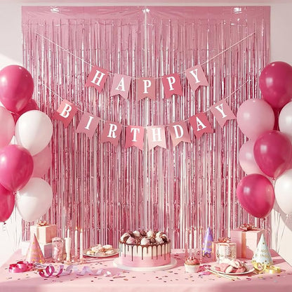 Mooliwe 173 Pcs DIY Custom Banner Foil Curtain Kit, 20 Paper Pennant, 148 - Image 4
