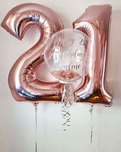 Rose Gold 28 Number Balloons, 40 Inch Giant Number 28 Balloons Foil Mylar - Image 6
