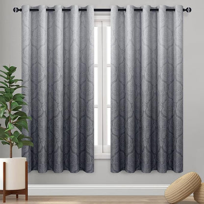 DWCN Extra Wide Ombre Blackout Curtains by DWCN