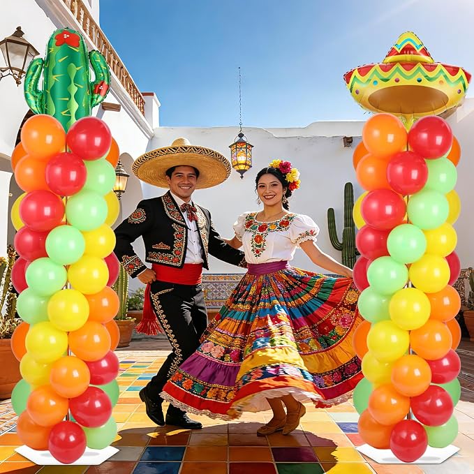 2 Sets Mexican Fiesta Balloon Column Stand Kit - Image 5