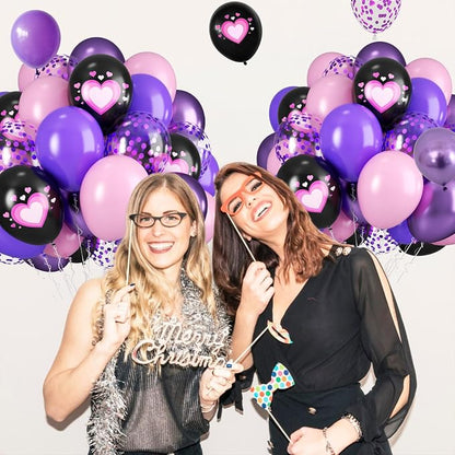 Pink Purple Black Balloons - Image 8