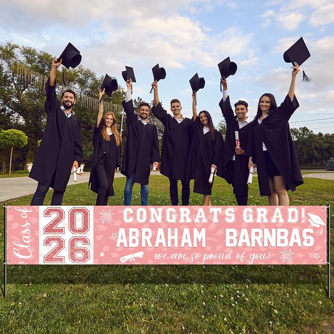 Graduation Congratulations Banner Decorations, Class of 2026 Personalized - Image 7