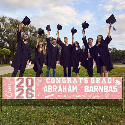 Graduation Congratulations Banner Decorations, Class of 2026 Personalized - Image 7