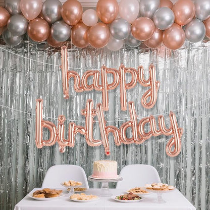 Happy Birthday Balloons Banner Foil Letters Balloons Connected, Personalized - Image 2