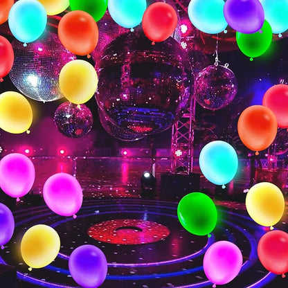 Voircoloria 105pcs UV Neon Black Light Party Latex Balloons, 10inch | Glow in - Image 6
