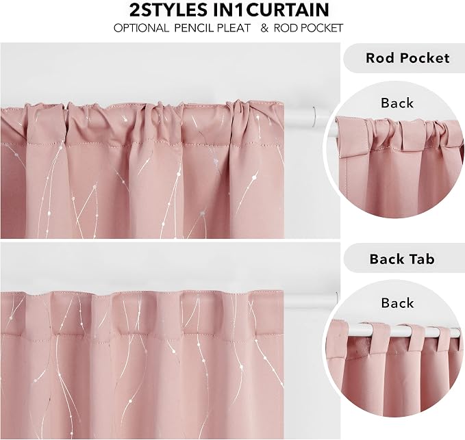 Deconovo Blackout Back Tab Curtains - Image 5