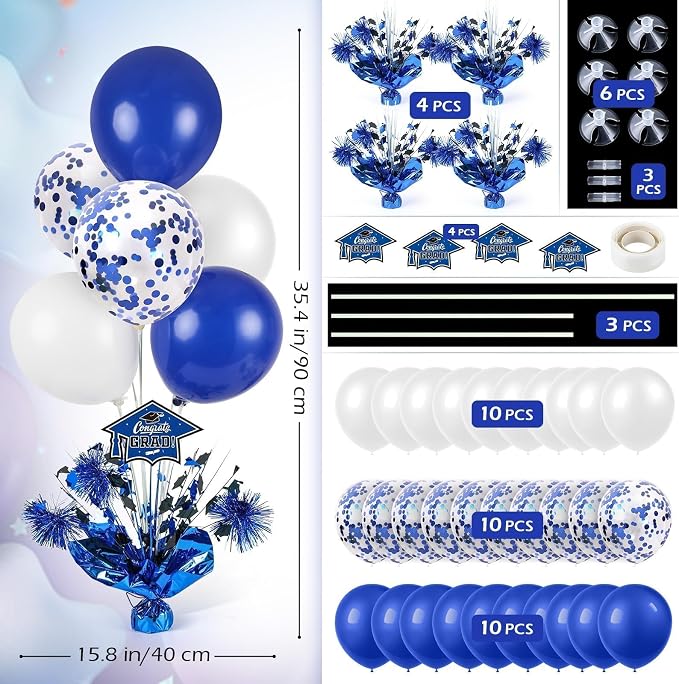 4 PCS Graduation Centerpieces for Tables Balloons Stand Holder Kit College - Image 3