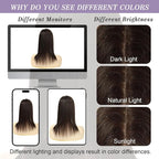 Hair Toppers for Women Real Human Hair, 3x5 Inch Injected Silk Base No Bangs 18 Inch Length 130% Density Hairpieces #1C Natural Black (Subtle Red Undertones in Sunlight)