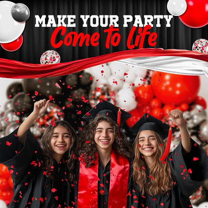 ALL-IN-1 Red Black and White Balloon Arch Kit - Image 6