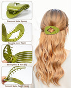 6 PCS Flat Hair Clips for Women - French Medium Flat Claw Clips for Thick Thin Hair, Strong Grip Non Slip Hair Claw Clips for Women Girls