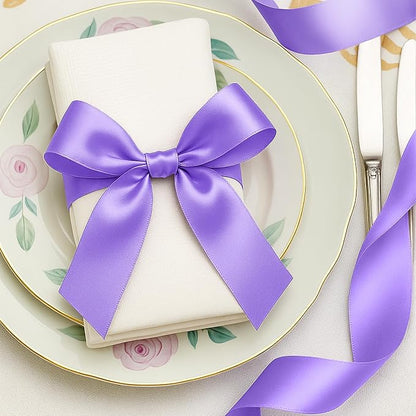 1 1/2In 30Yards Violet Ribbon for Gift Wrapping Birthday Graduate DIY Craft | - Image 7