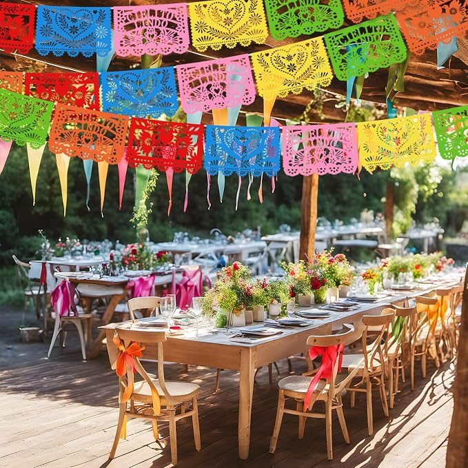 TaoBary 6 Pcs Papel Picado Mexican Wedding Cielito Lindo Party Decor 118 Feet - Image 5