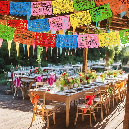 TaoBary 6 Pcs Papel Picado Mexican Wedding Cielito Lindo Party Decor 118 Feet - Image 5