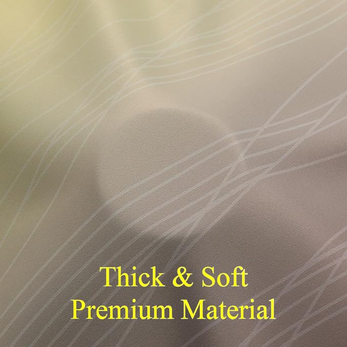 Yellow and Brown Blackout Curtains, Full Light Blocking Gradient Grommet Drapes - Image 8