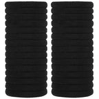 60 Pcs 2 Inch Black No Damage Hair Ties for Women Thick Hair, Large Soft Seamless Nylon Fabric Elastic Hair Ties Ponytail Hair Holders Hair Elastics Hair Band for Women