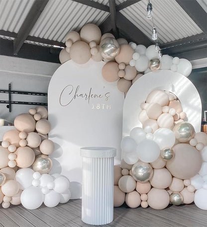 White Double Stuffed Balloons Different Size 115Pcs 5/10/12/18" White Balloon - Image 6