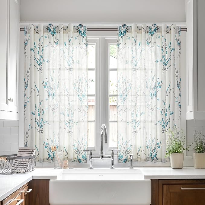 MYSKY HOME Sheer Curtains 54 Inch Length by MYSKYHOME