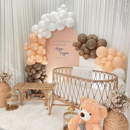 Nude Balloons - 12 inch 100pcs Latex - Round Neutral Boho Birthday - Image 4