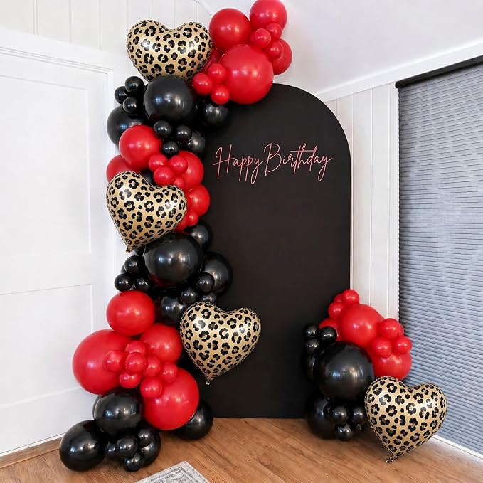 Leopard Print Heart Balloons, Animal Print Heart Shaped Helium Balloon - Image 5