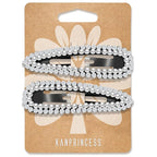 2PCS Rhinestone Hair Clips,Snap Hair Accessories,Decorative Hair Clips,Rhinestone Barrettes For Women Girls(SET11)