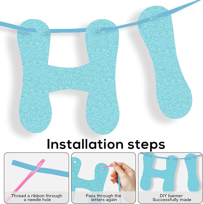 116PCS DIY Banner Customizable Birthday Banners Graduation Banner Custom Party - Image 3