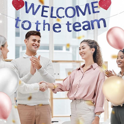 Pre-Strung Glitter Welcome to the Team Banner Welcome Banner Welcome Decorations - Image 5