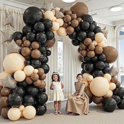412Pcs Brown Black Nude Balloon Garland Arch Kit, 18 12 10 5 inch Different - Image 6