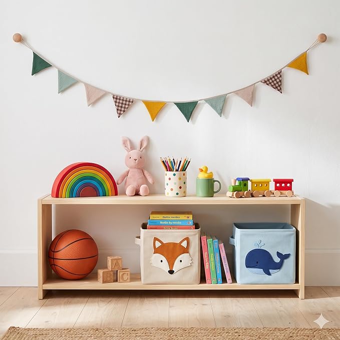 2Pcs Triangle Bunting Flag No-DIY Cotton Fabric Garland Reusable Party Banner - Image 6
