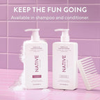 Native Vanilla & Cactus Flower 2-in-1 Shampoo & Conditioner Contain Naturally Derived Ingredients |All Hair Type Color & Treated, Fine to Dry Damaged, Sulfate & Dye Free - 2-Pack
