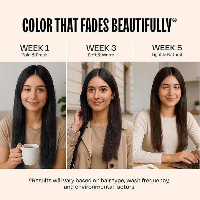 Overtone Semi Permanent Hair Color Conditioner, Black Velvet, 8 oz, Nourishing, Damage-Free, Color Depositing Mask for All Hair Types with Shea Butter & Coconut Oil, Vegan & Cruelty-Free