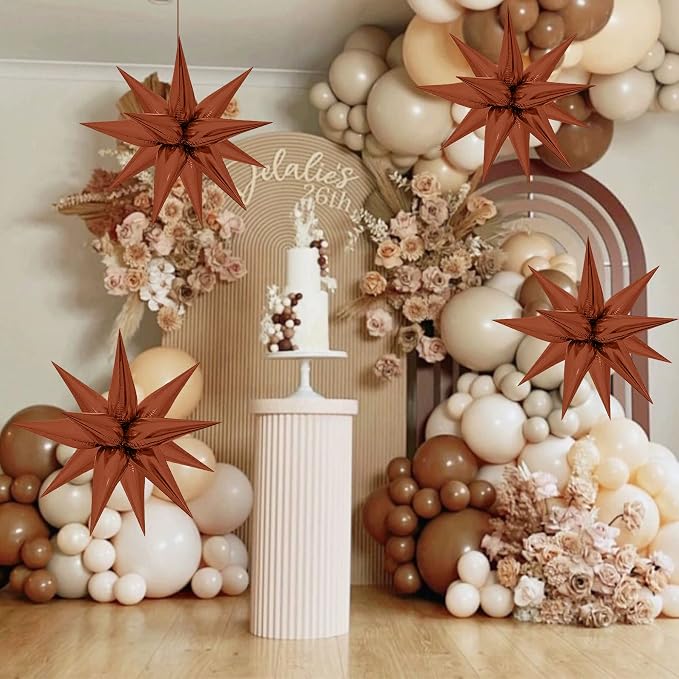 ZAKVOOR 60 Pcs Star Balloons 12 Spike Foil Explosion Party Decoration Balloons - Image 4