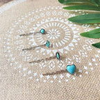 Western Style Hair Bobby Pins 4 Pcs Women's Turquoise Howlite Stone Hair Clip Cowgirl Chic Retro Hair Accessories