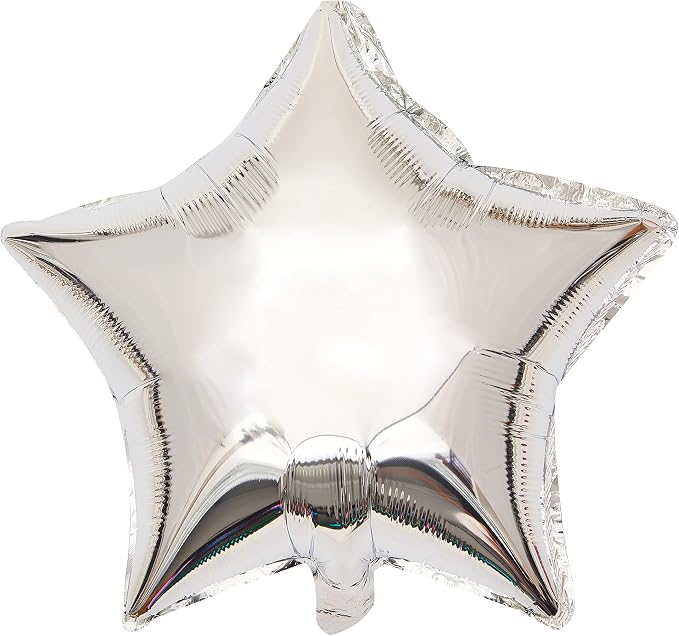 Silver Star Shape Foil Balloon by MEPDNGN