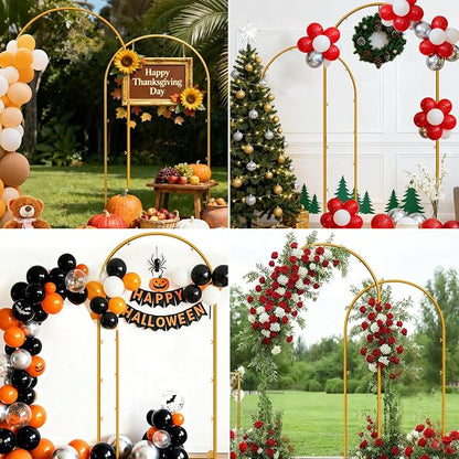 Metal Arch Backdrop Stand, 7.2FT+6FT Wedding Arches Frame, Balloon Arch Backdrop - Image 9
