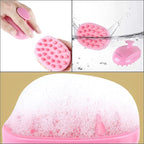 Scalp Massager Shampoo Brush, Hair Scalp Scrubber Shower Hair Brush Head Massager for Stress Relax Hair Growth, Dandruff Brush Scalp Exfoliator for Women Men Kids Pets, Pink